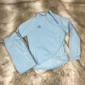 S (6/6X) Umbro Jogger Matching Sweatsuit, Light Blue